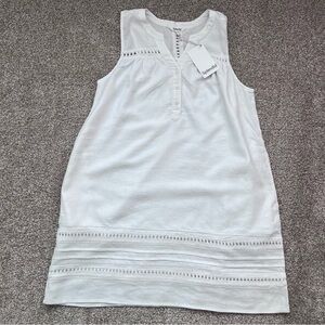 Splendid White Linen Blend Mini Dress NWT